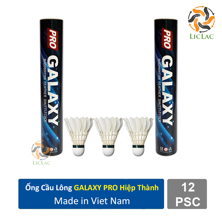 Ống cầu lông GALAXY PRO Hiệp Thành (12 quả) - Quả cầu lông đế da Cao Cấp hàng Việt Nam chất lượng cao - LICLAC