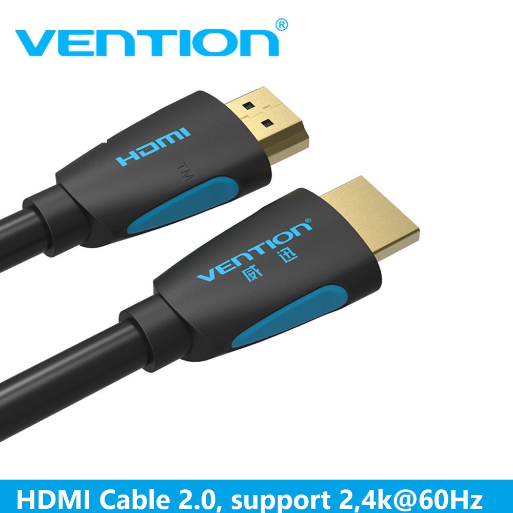 Cáp HDMI Vention chuẩn 2.0 hỗ trợ 2k, 4k dài 1,5m - 10m - Hàng chính hãng, bảo hành 12 tháng