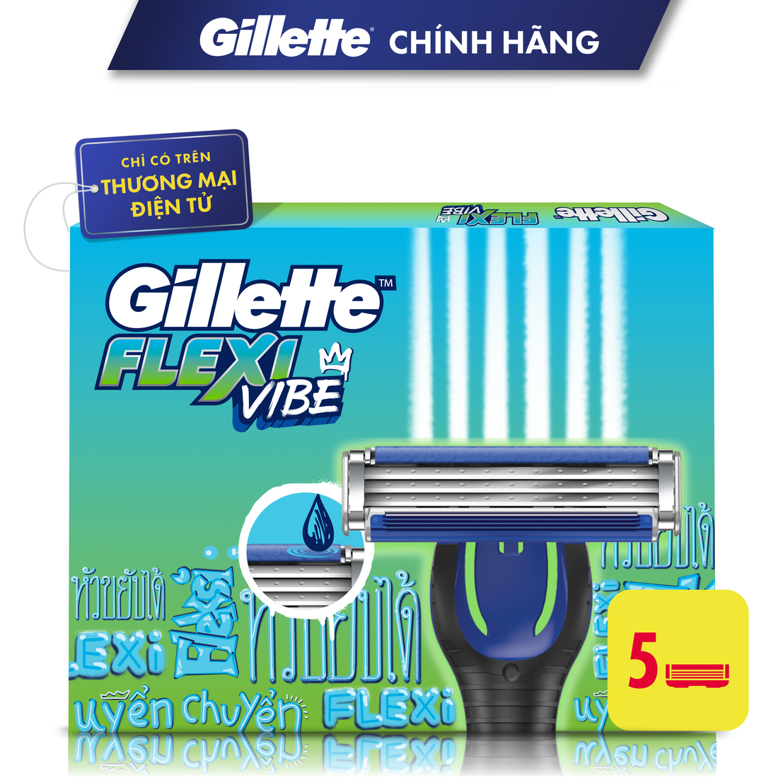 Dao cạo râu gillette flexi vibe