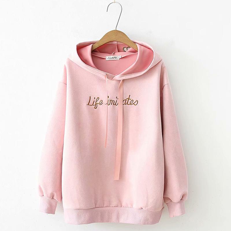 Áo hoodies nam nữ life imitates thêu logo cực chất ha073