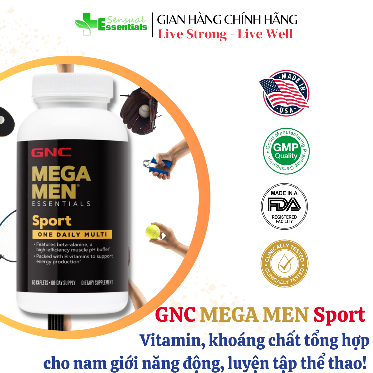 GNC Mega Men Sport one daily multi