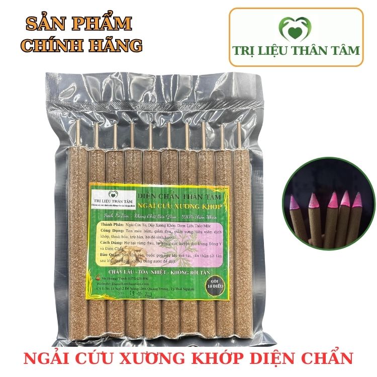 Nhang ngải cứu trị liệu đau nhức xương khớp diện chẩn Bùi Quốc Châu
