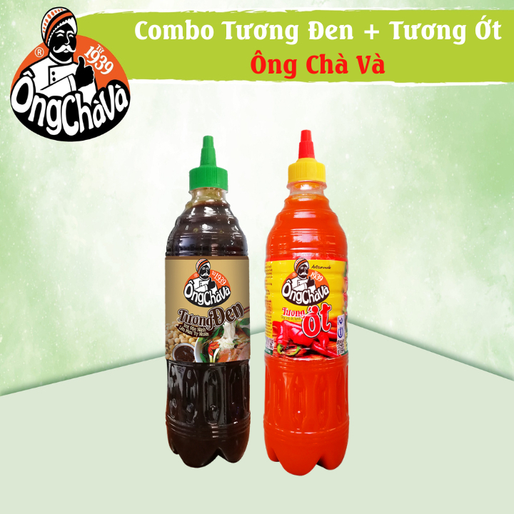 Combo 2 Loại Tương Ông Chà Và (Tương Đen 740g + Tương Ớt 700g)
