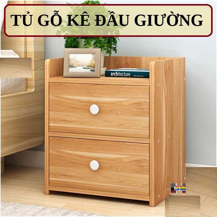 TỦ ĐẦU GIƯỜNG GỖ 2 NGĂN KÉO, TÁP ĐẦU GIƯỜNG ĐỰNG ĐỒ CÓ NGĂN TIỆN LỢI