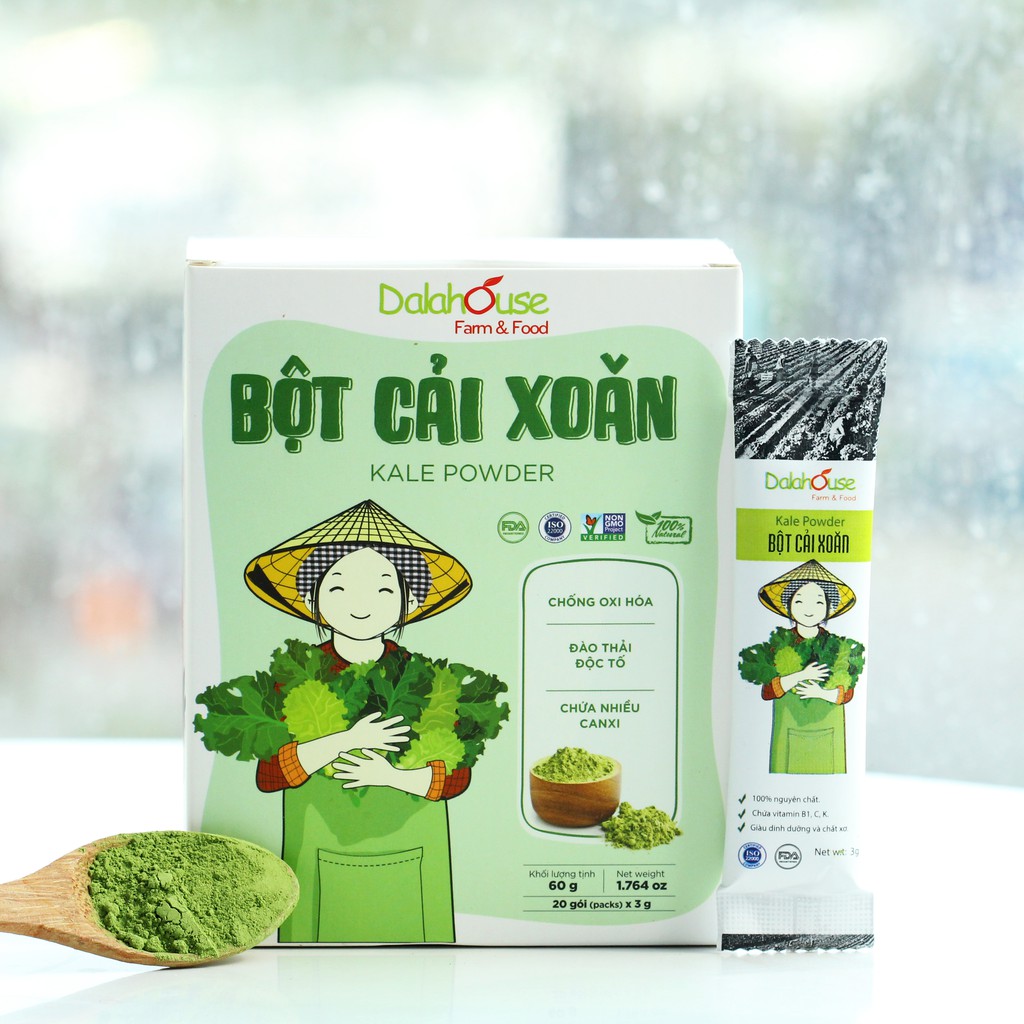 Bột Cải Xoăn DalaHouse ( Organic Kale Powder)- hộp 60 gram