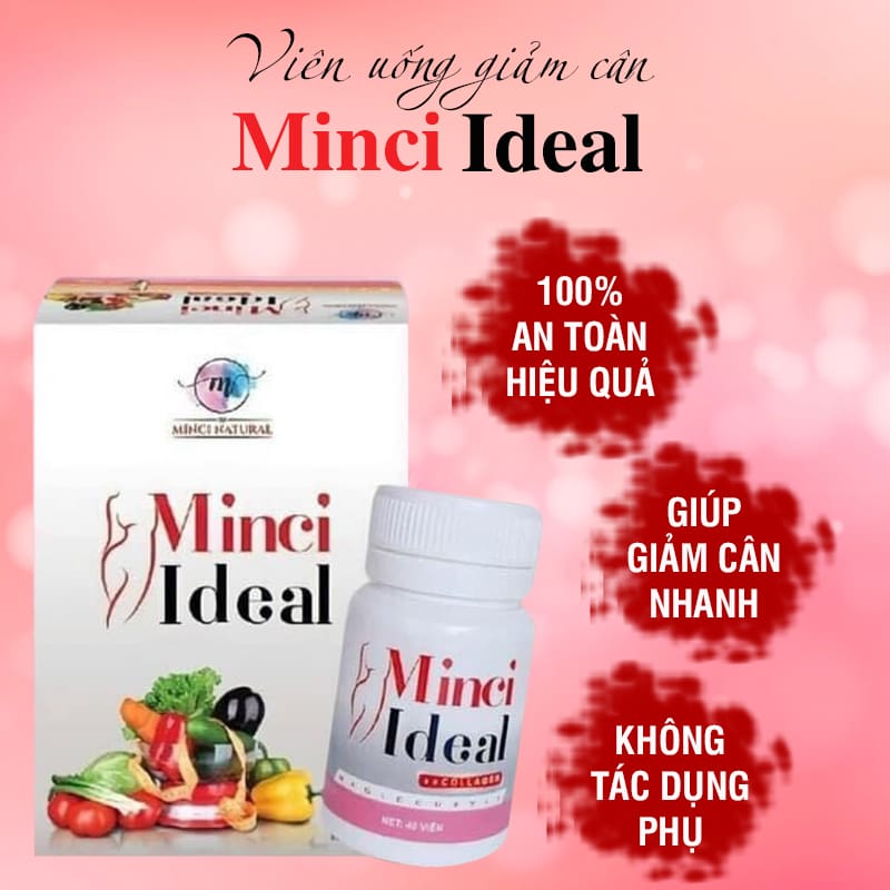 Viên uống giảm cân Minci Ideal hộp 40 viên thảo mộc, giá tốt