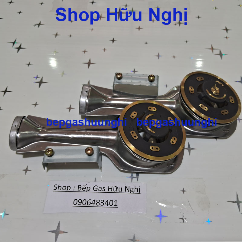 [HCM]Combo 2 Điếu inox, mâm chia lửa, sen đồng  bếp gas 43x78mm tặng 2 baz linh kiện bếp ga