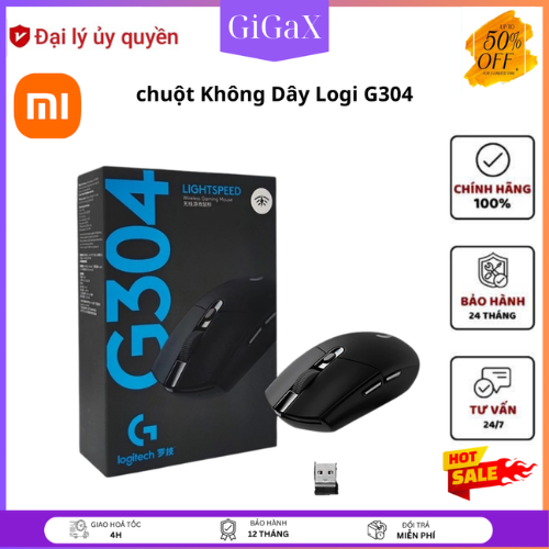  Chuột Không Dây Logitech G304 Lightspeed Chính Hãng – DPI 12.000 Cảm Biến HERO Tốc Độ 1ms Pin Dùng 250 Giờ Dành Cho Game Thủ FPS – Laptop – PC-Tổng KHo sỉ GiGaX Mall 