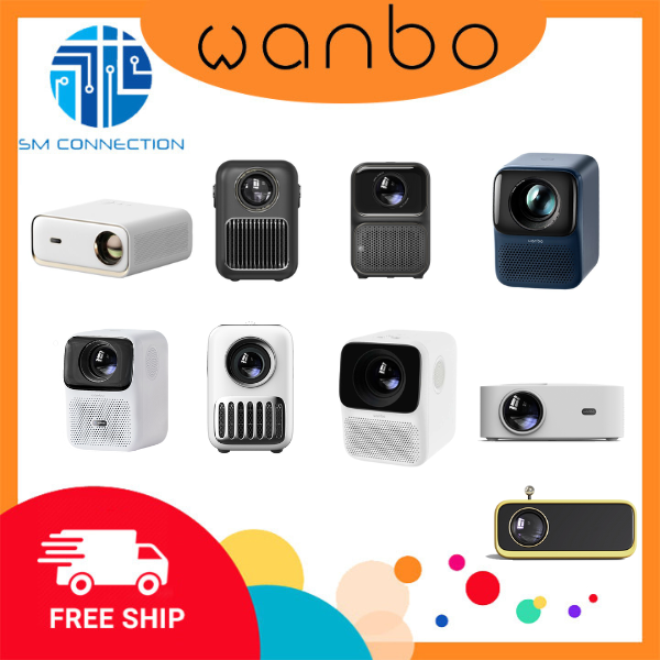 Máy chiếu mini thông minh wanbo x5/ t6r / tt/ t4/ t2 max new/ t2r/ x1 android/ x1 mini