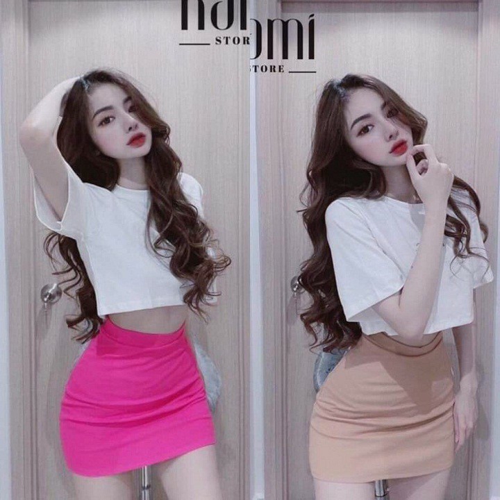 Set áo chân váy thêu Basic (Chân Váy Có Lót Quần) thời trang cao cấp XIXO