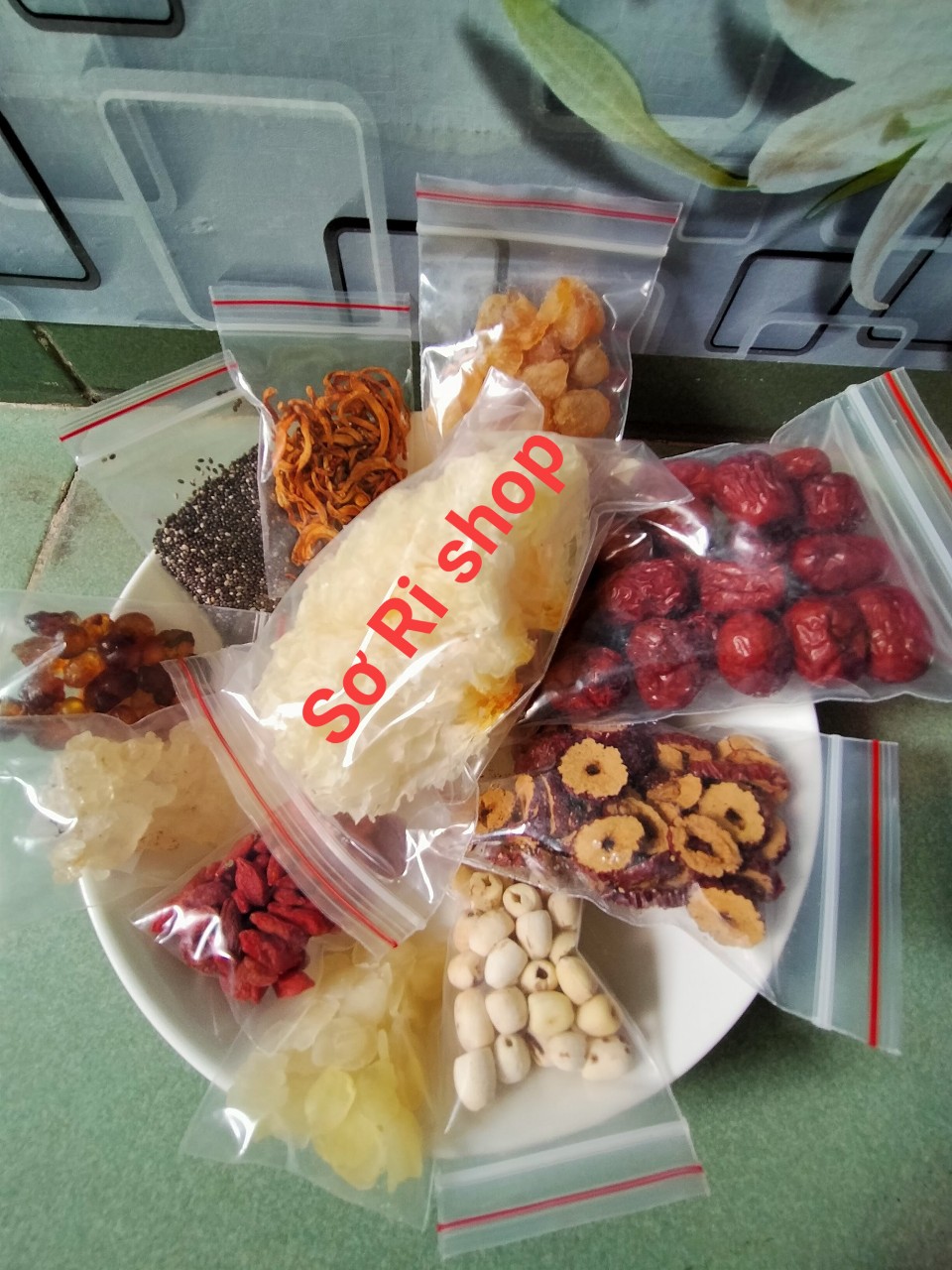 set nguyên liệu chè dưỡng nhan 11 nguyên liệu - 10 vị ( ko đường phèn)