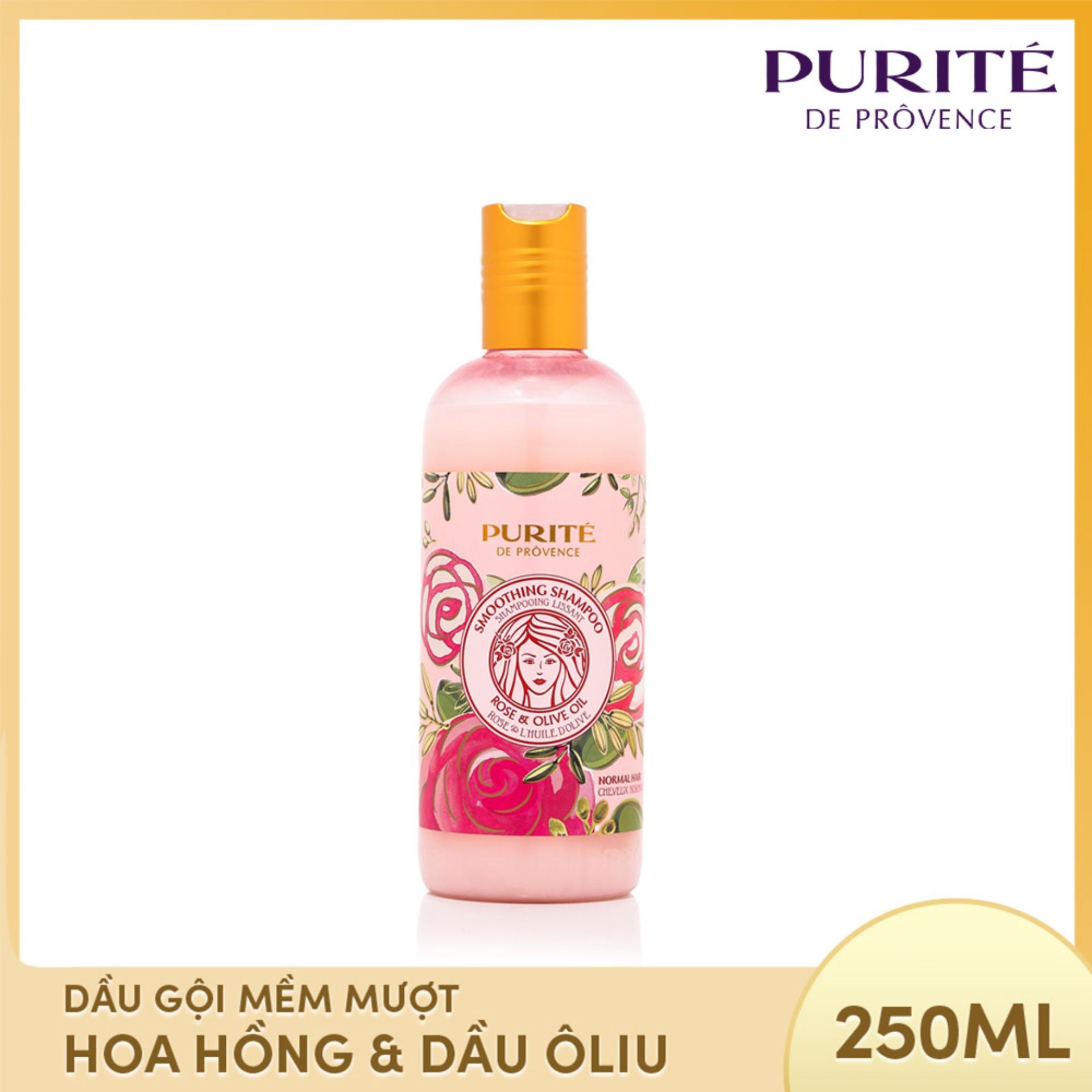 Dầu gội mềm mượt hoa hồng & dầu ôliu purité 250ml