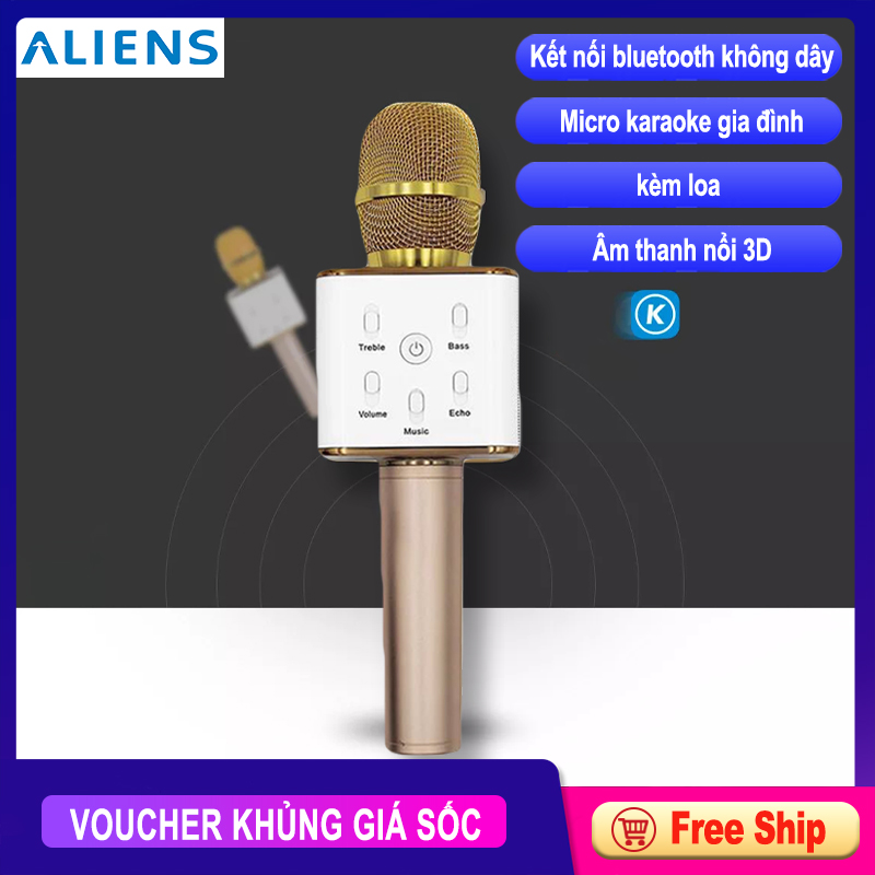 Micro karaoke bluetooth không dây,micro karaoke gia đình, Âm thanh nổi 3D