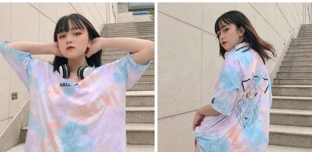 [HCM]Áo thun nam nữ form rộng loang màu chữ HADES cực cá tính