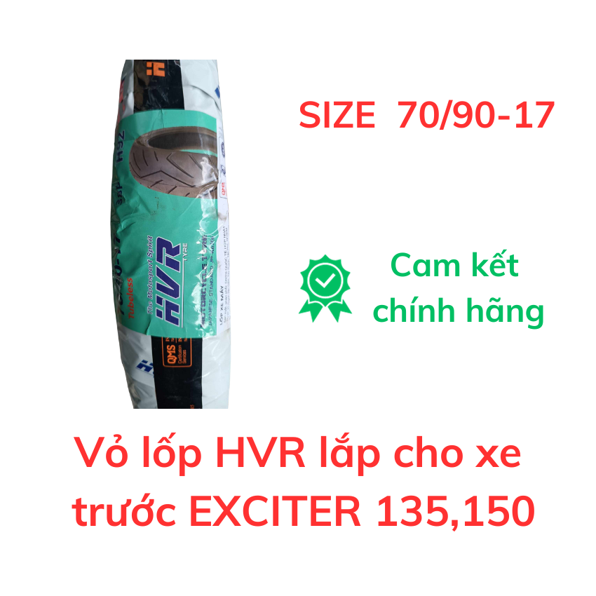 Vỏ lốp trước HVR lắp cho xe exciter 135,150 size 70/90-17