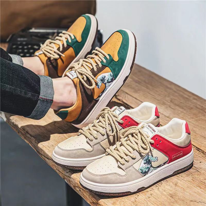 Giày thể thao nam OFFWHITE in hình sóng nước siêu phẩm giày nam xu hướng 2023