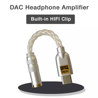 Đầu nối type c đến jack 3.5mm với bộ giải mã chuyển đổi dac adapter hiệu das.
