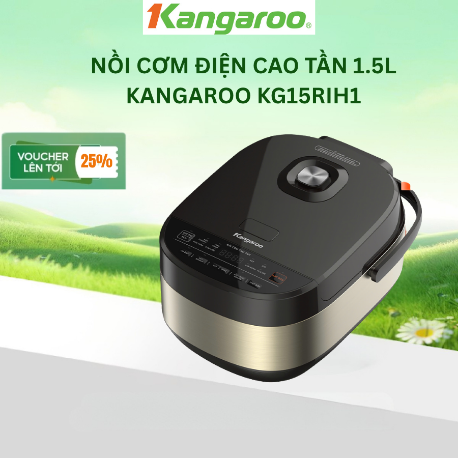 [BH 1 năm] Nồi cơm điện cao tần 1.5L  Kangaroo KG15RIH1