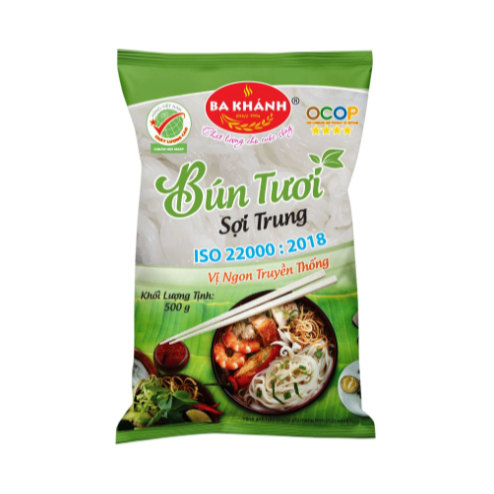 Bún Tươi Sợi Trung Ba Khánh - 500g