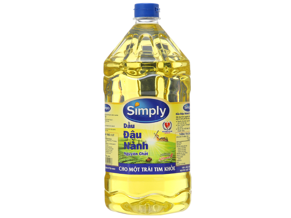 Dầu đậu nành nguyên chất Simply can 2 lít