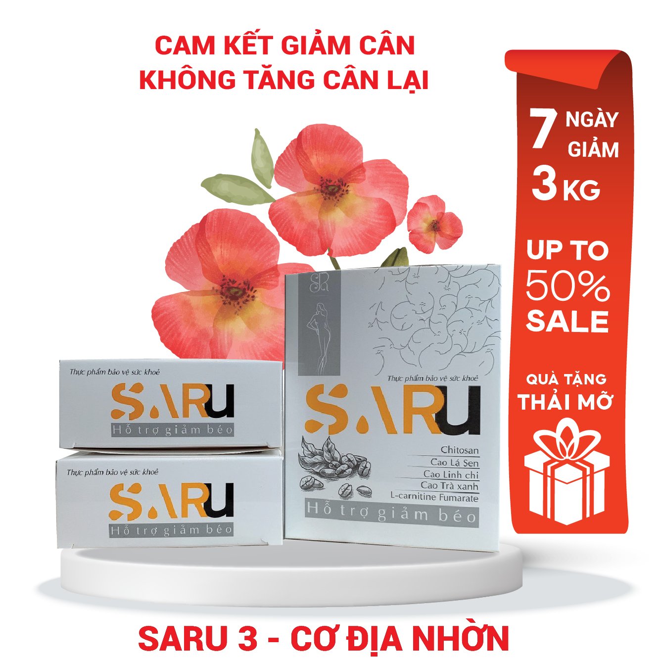 Giảm cân Saru, saru 3 giảm6-7kg trong 14 ngày cơ địa nhờn giảm cân,giảm cân cấp tốc,giảm cân an toàn hiệu quả