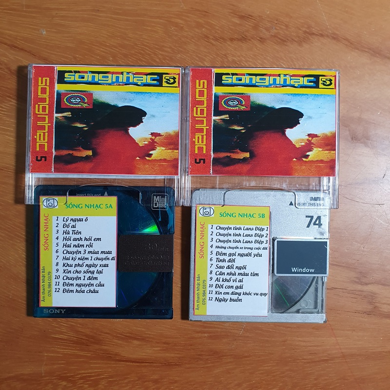 [MDCD] Bộ 2 Đĩa MD Băng Nhạc Sóng Nhạc 5 - Trước 1975 - Đĩa MD Mini Disc Nhạc Vàng