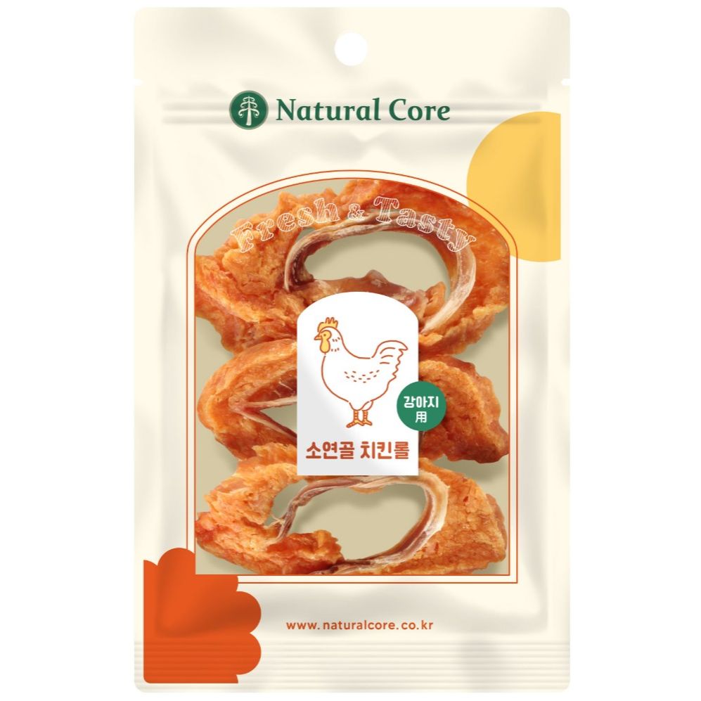 Thịt gà, thịt vịt cuộn sụn bò, snack, bánh thưởng cho chó natural core