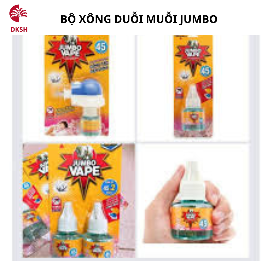 [HCM]Bộ Xông Đuổi Muỗi Jumbo Vape 34ml có sẵn-Freeship đơn hàng 49k