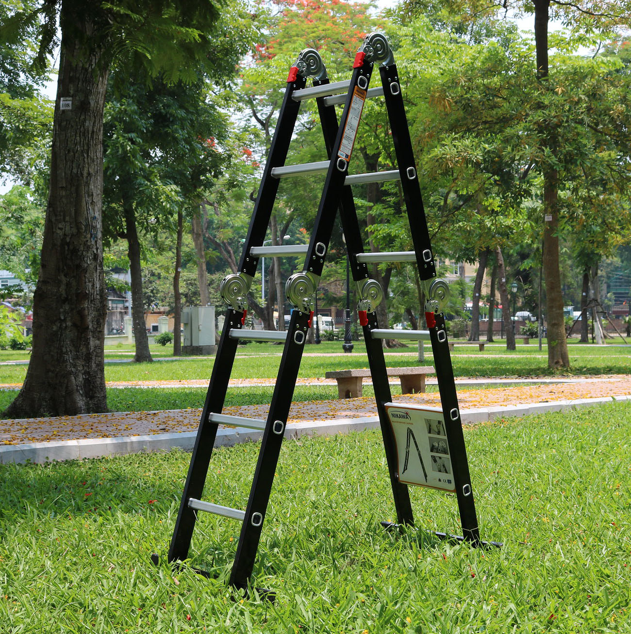 Thang gấp 4 đoạn nikawa nhật bản nkg43 - 3,5m tải trọng 150kg