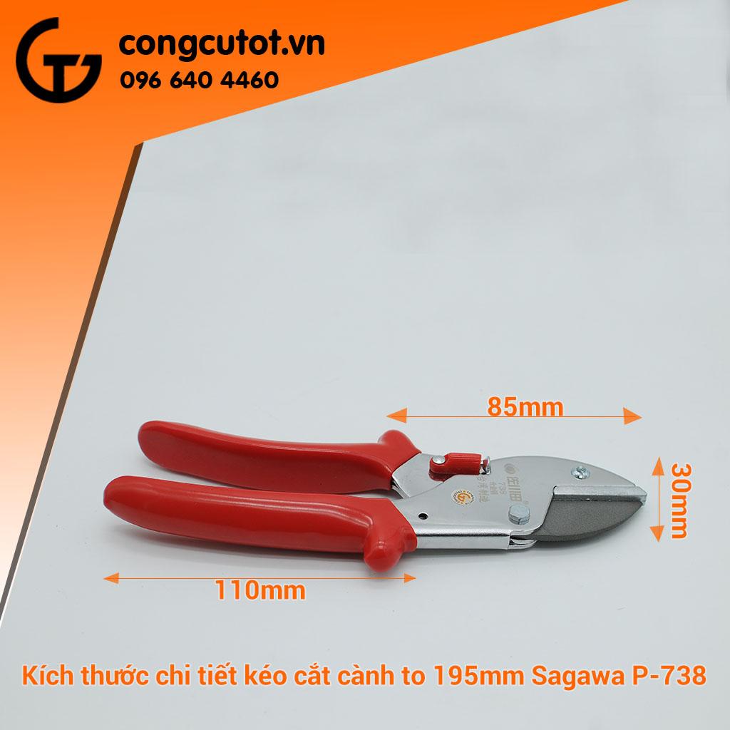 Kéo cắt cành to 195mm sagawa p-738