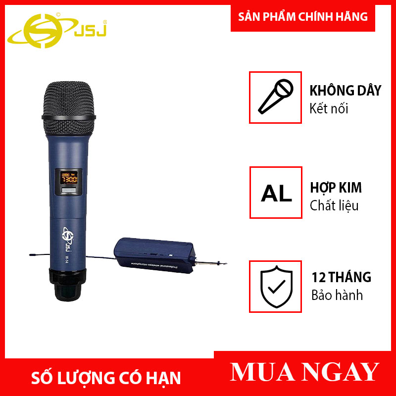 [HCM]Micro Karaoke Không Dây Cho Loa Kéo JSJ - W-14