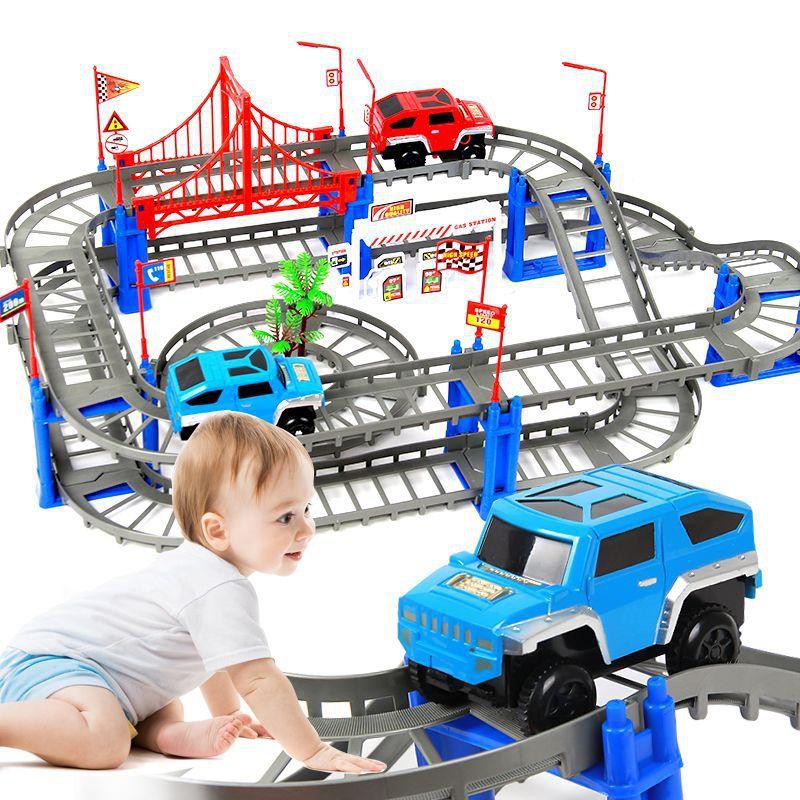 [HCM]Bộ Lắp Ráp Đường Đua Ô TÔ Chạy Trên Đường Sắt (CỠ LỚN + KÈM 1 Ô TÔ)