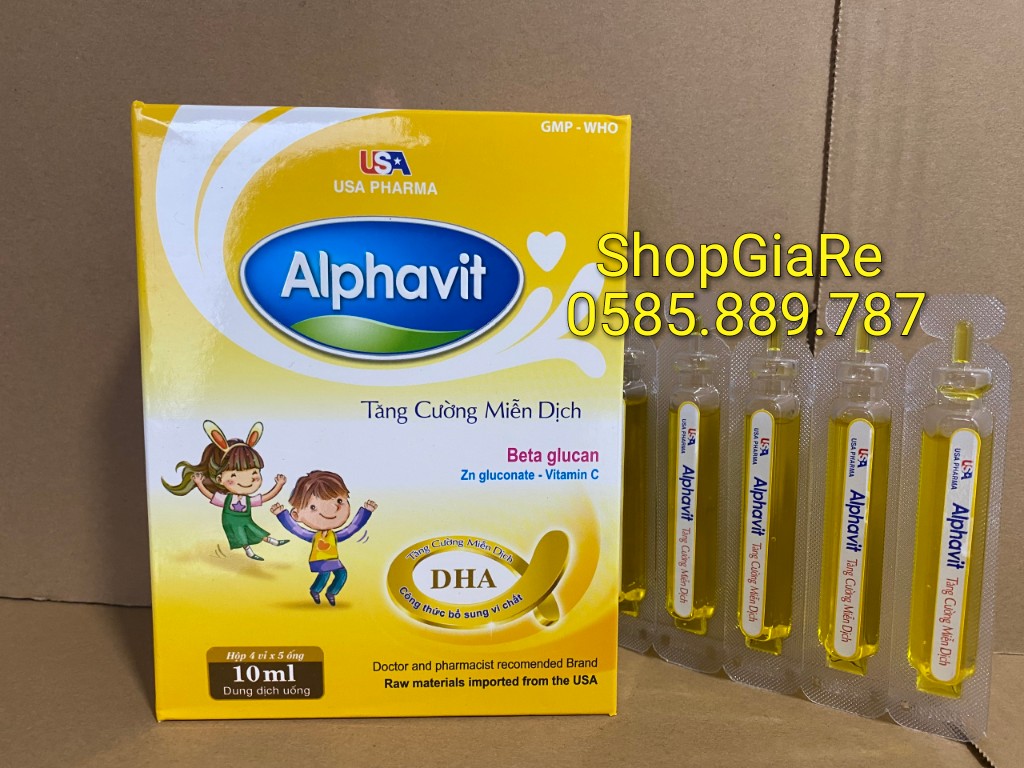 Alphavit vàng tăng cường miễn dịch- đề kháng cho bé, giúp bé ăn ngon ngủ ngon kích thích bé ăn nhiều hơn