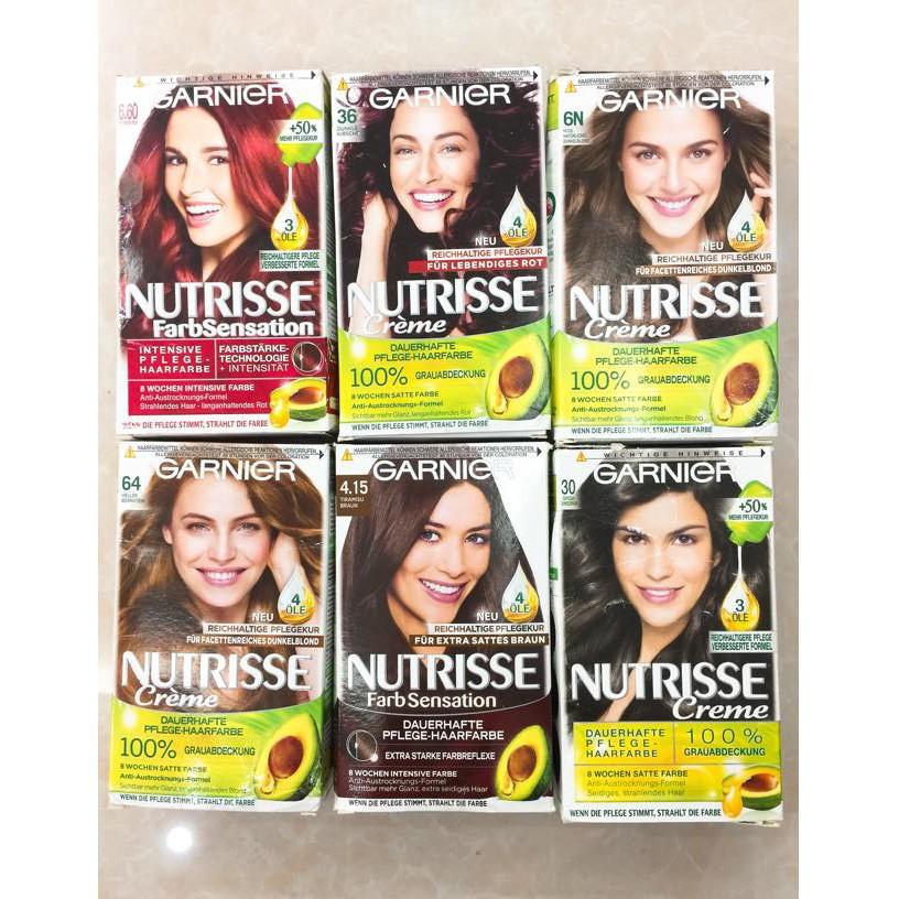 THUỐC NHUỘM TÓC PHỦ BẠC GARNIER GIÀU DƯỠNG-AN TOÀN CHO DA ĐẦU!!!