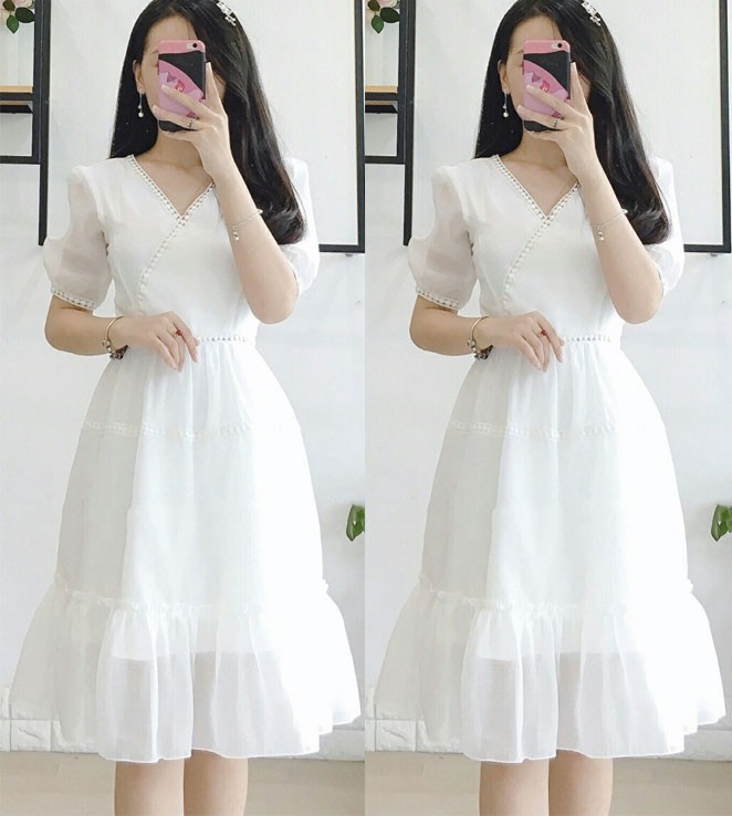 Đầm phối ren nhí jeny
