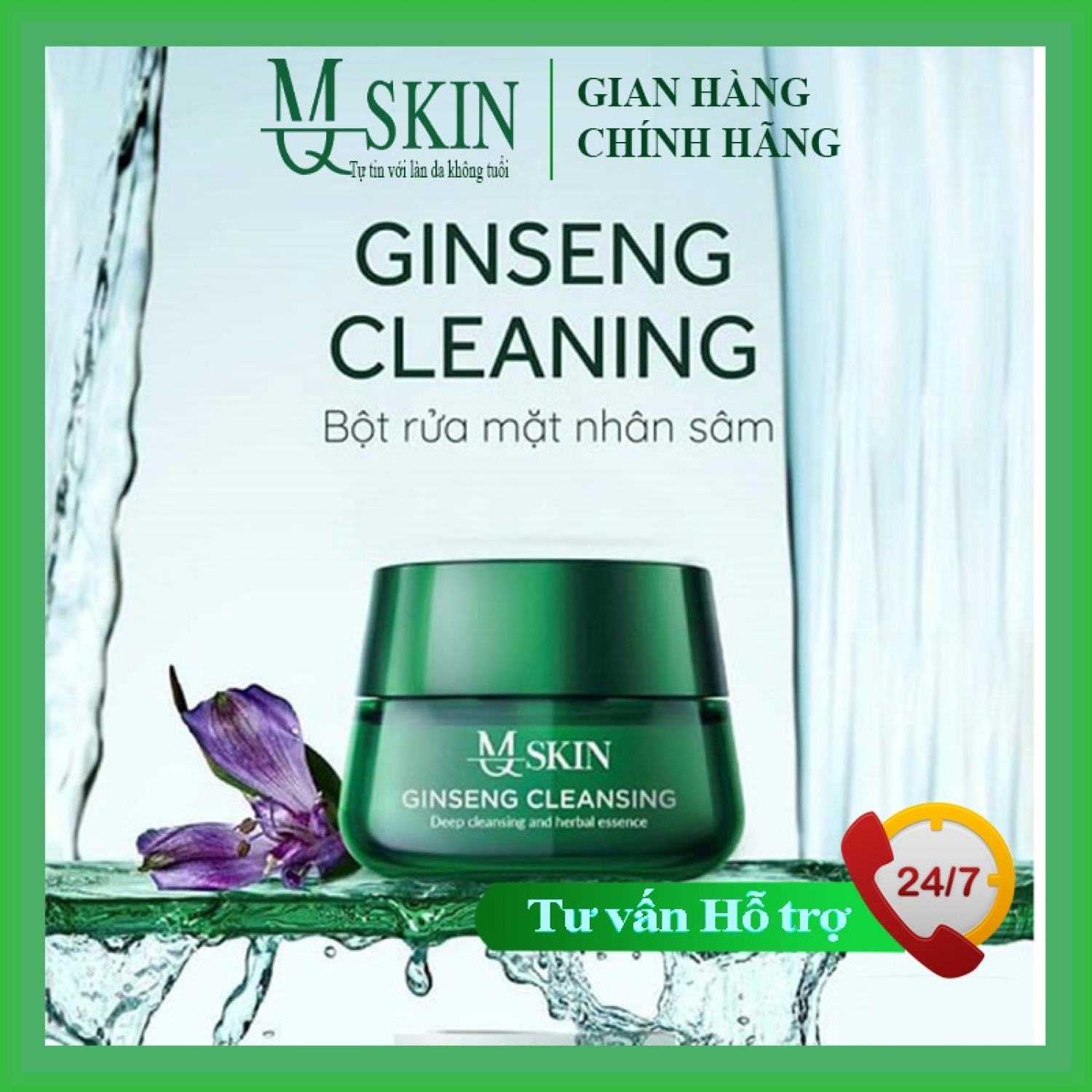 Bột rửa mặt mq skin chính hãng nhân sâm và nhụy hoa nghệ tây bột rửa mặt mqskin mẫu mới & thay da tái tạo da mq skin