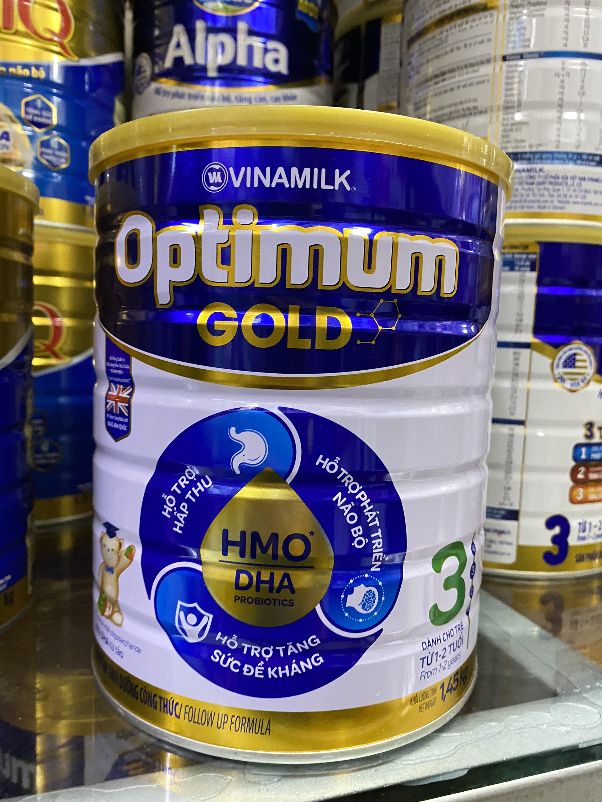 [MẪU MỚI] Sữa Optimum Gold 3 HMO 1.45KG