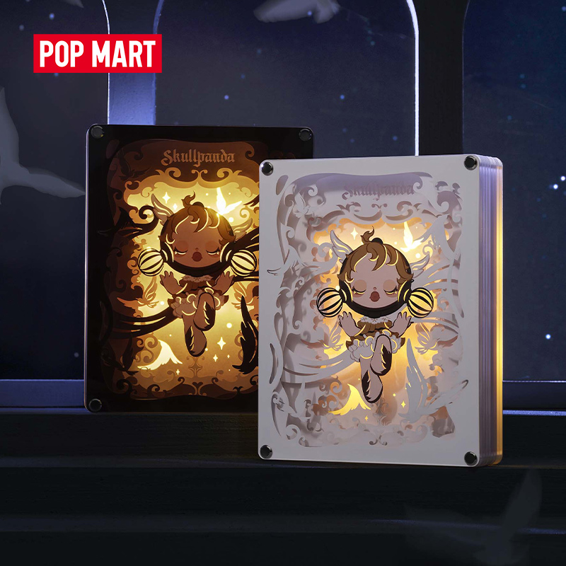 Pop mart skullpanda lmage of reality series-papercraft lamp