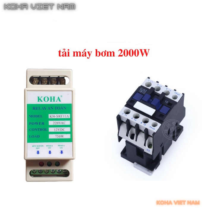 Role an toàn cho phao điện máy bơm nước KOHA SRF11A- 12V chống giật, chống rò rỉ điện - Hàng Chính Hãng