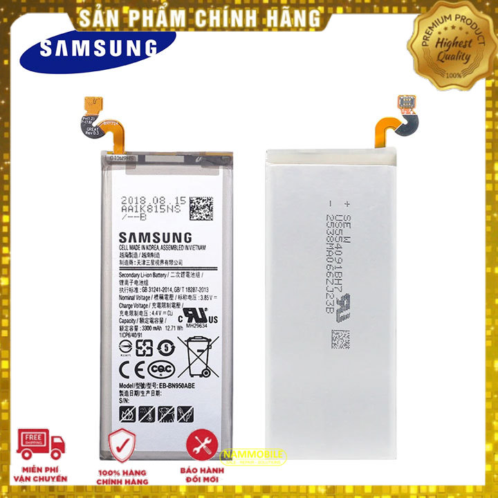 Pin samsung galaxy note 8 n950 n950f n950u n950n eb-bn950abe 3300mah zin + tặng siêu dán pin