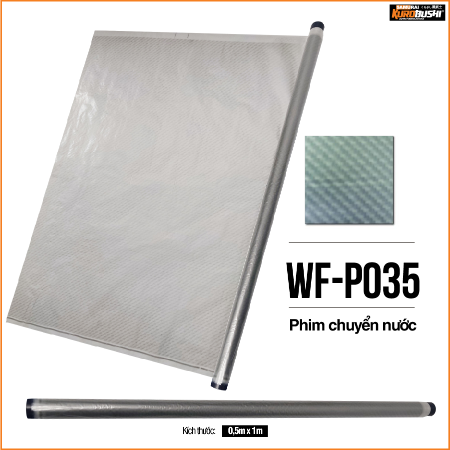 Film chuyển nước samurai kurobushi - carbon bạc wfp035
