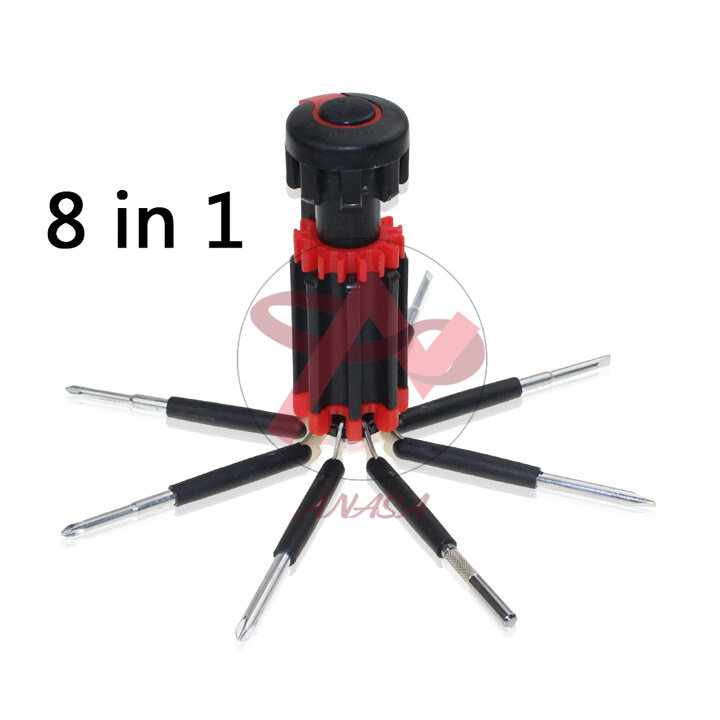 Bộ Tua Vít Đa Năng Vặn Ốc Vít 8 Trong 1 Có Đèn Led Siêu Sáng Tiện Lợi