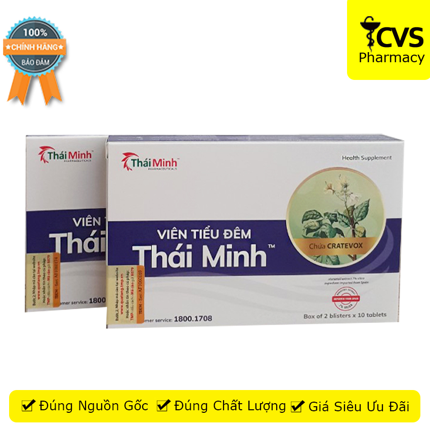 [HCM]Viên Tiểu Đêm THÁI MINH (20 viên) - Giảm tiểu đêm tiểu nhiều lần thận kém
