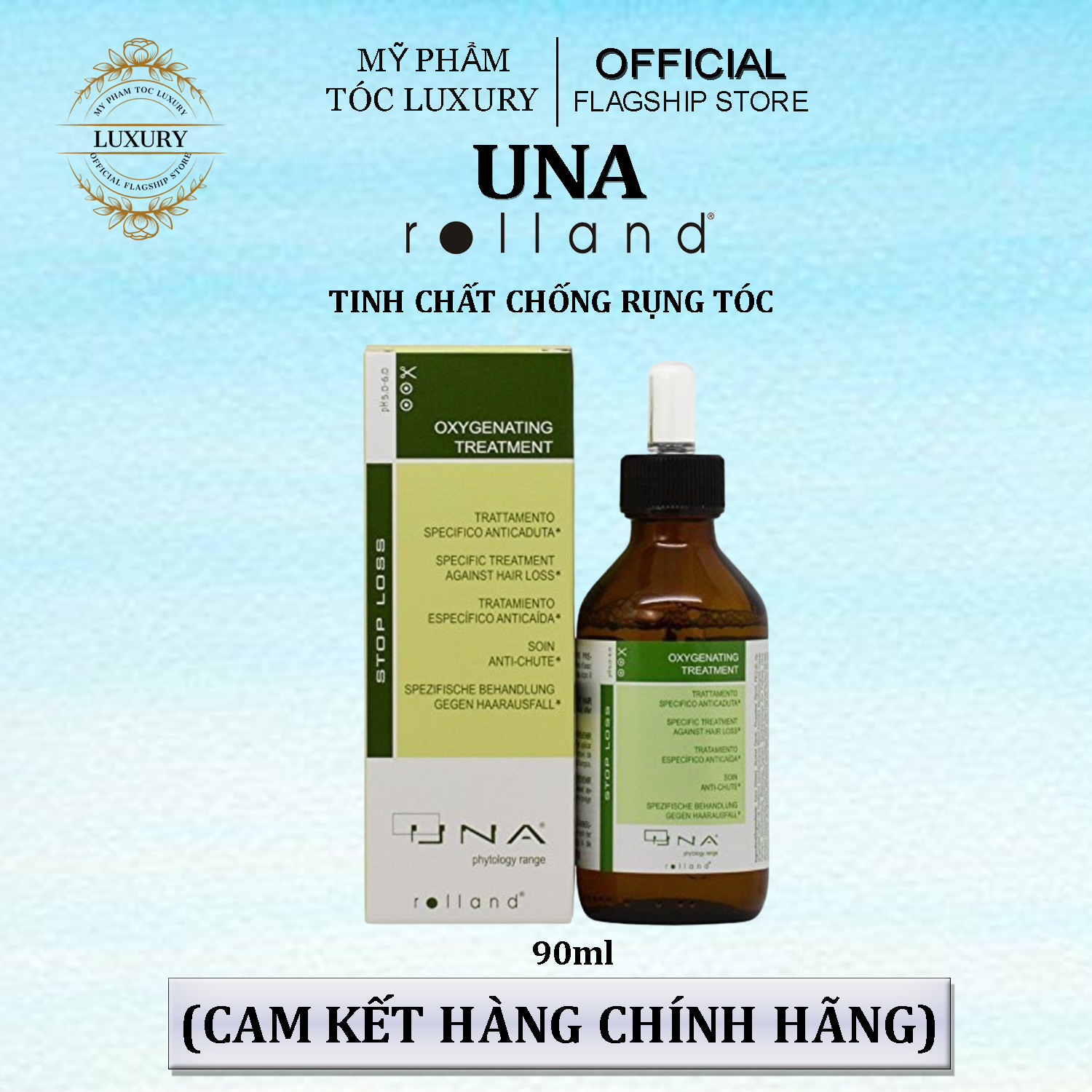 Tinh chất chống rụng kích thích mọc tóc una rolland oxygenating treatment 90ml