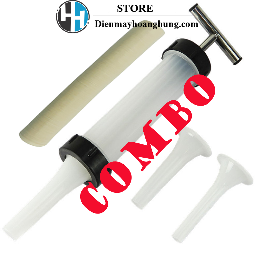 Combo 1 Bộ dụng cụ nhồi xúc xích, lạp xưởng, dồi sụn loại cao cấp + 1 cuộn vỏ Collagen phi 24 chuẩn Loại 1 NDX Viscofan