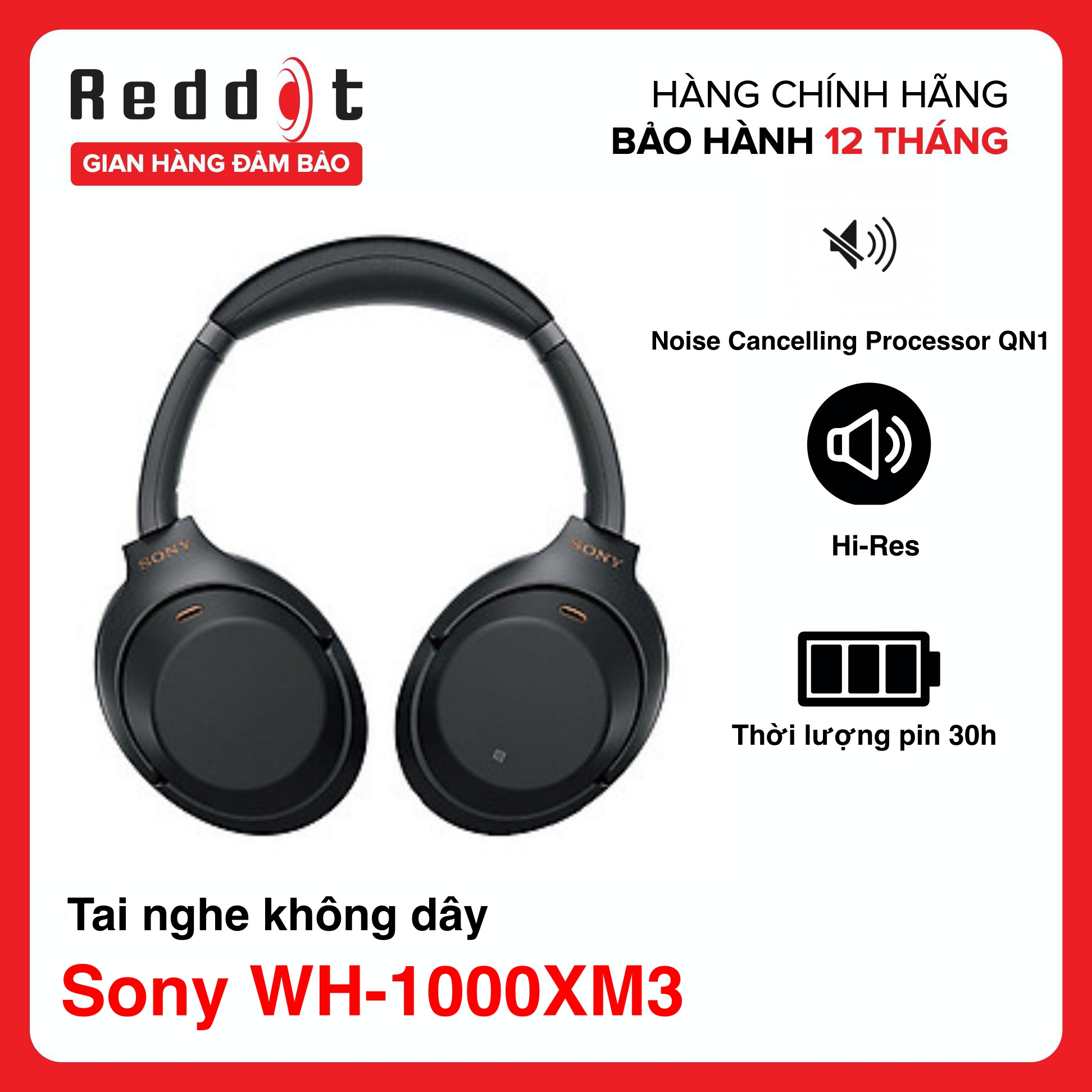[Trả góp 0%]Tai Nghe Bluetooth Chụp Tai Sony WH-1000XM3 Hi-Res Noise Canceling - Hàng Chính Hãng - Reddot  Mall