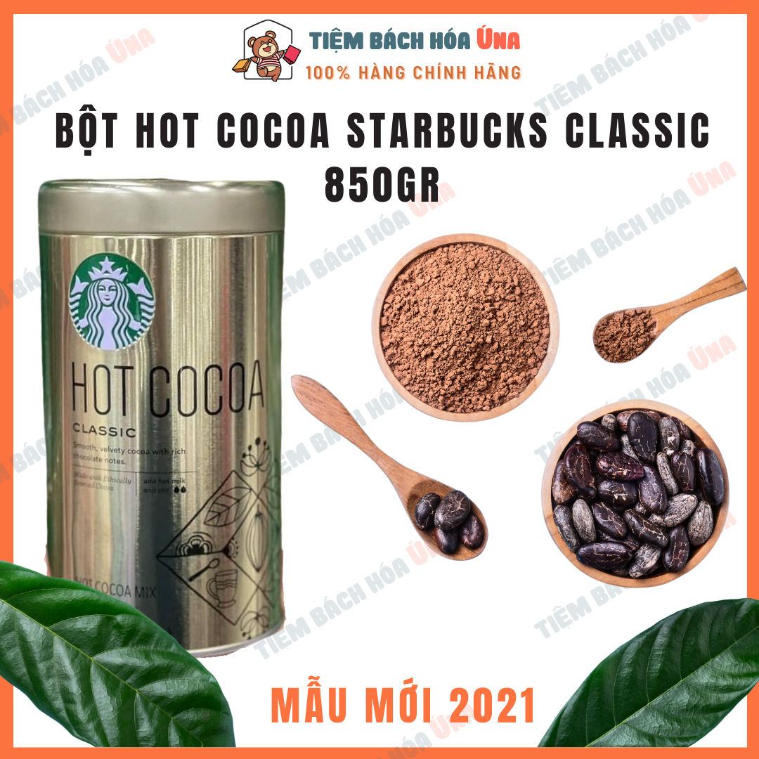 Bột cacao nguyên chất hoà tan STARBUCKS Hot Cocoa Classic hộp 850g