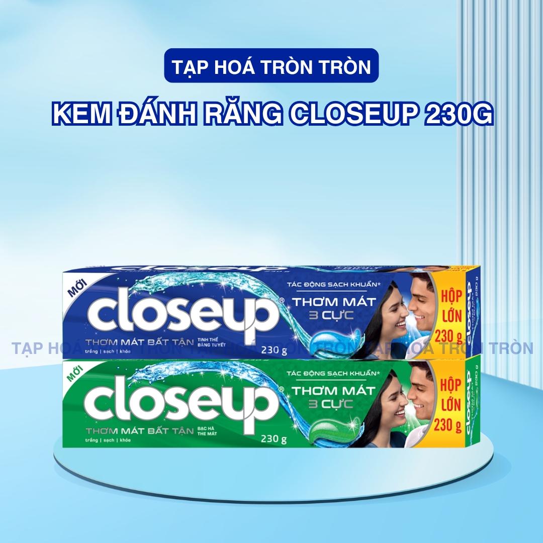 Kem Đánh Răng Closeup Icecool Menthol Bảo Vệ Ngăn Mùi Hôi Trong Tuýp Lớn 230g