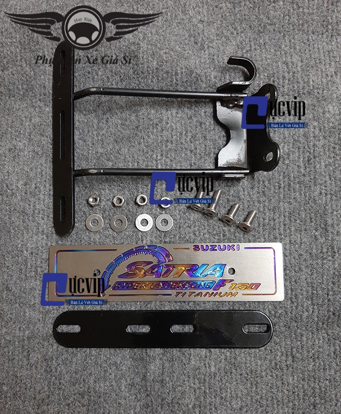 Full Bộ Bảng Tên Satria Nhôm Titan VIP Tặng Kèm Pat Và Ốc Inox Thái MS1770