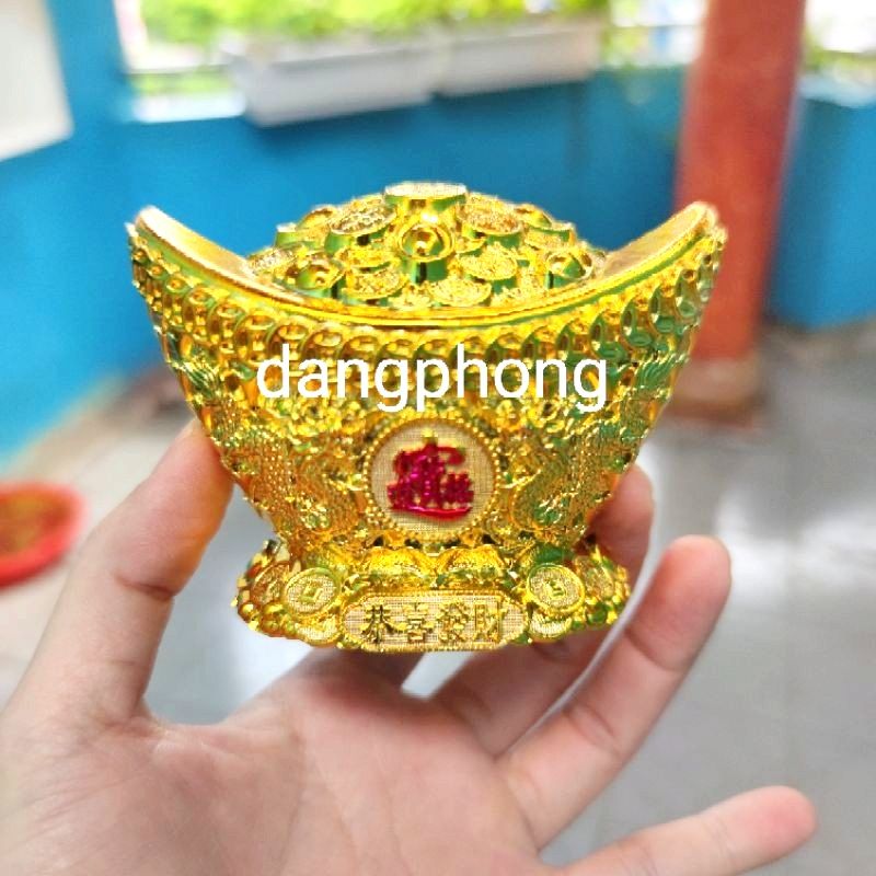 [HCM]thỏi vàng đế 10cm trang trí tết
